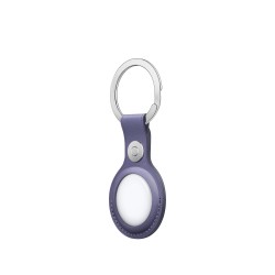 AirTag Leather Key Ring Purple