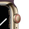 Apple Watch 7 GPS Cellular 45mm Gold Steel Case Dark Cherry Sport B RegularMKJX3TY/A