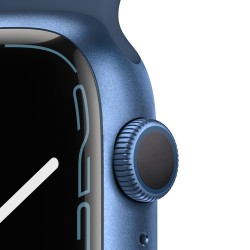 Apple Watch 7 GPS 45mm Blue AluMinium Case Ass Blue Sport B RegularMKN83TY/A