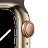 Apple Watch 7 GPS Cellular 41mm Gold Steel Case Dark Cherry Sport B RegularMKHY3TY/A