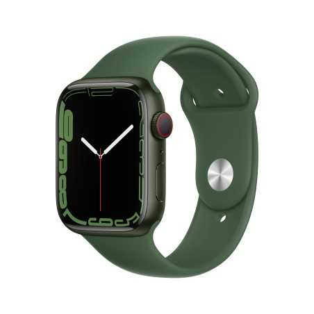 Apple Watch 7 GPS Cellular 45mm Green AluMinium Case Clover Sport B RegularMKJR3TY/A