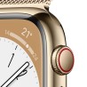 Watch 8 GPS Cellular 45mm Steel Gold Milanese
