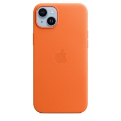 MagSafe Leather Case iPhone 14 Plus Orange