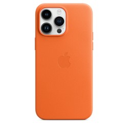 iPhone 14 Pro Max Leather Case MagSafe Orange