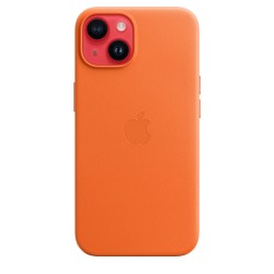 Buy MagSafe Leather Case iPhone 14 Orange from Apple Cheap|i❤ShopDutyFree.uk
