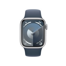 🎁 Save Big! Watch 9 Aluminum 41 Cell Silver Band Blue M/L at ShopDutyFree.uk🚀
