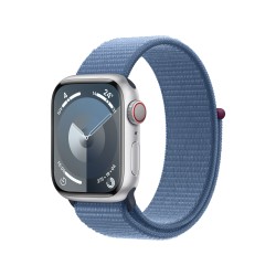🎁 Save Big! Watch 9 Aluminum 41 Cell Silver Blue Fabric Band at ShopDutyFree.uk🚀