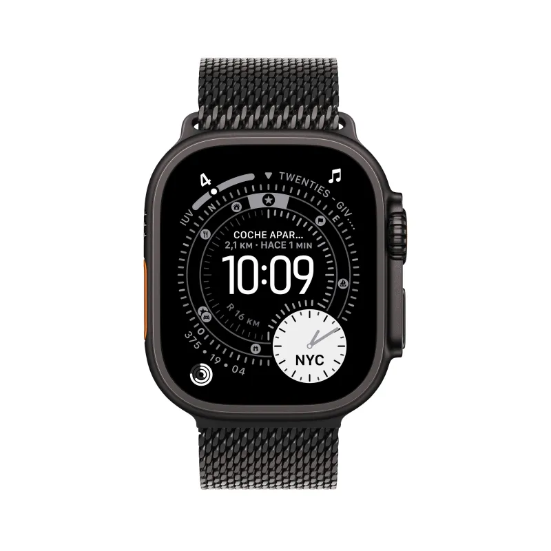 Watch Ultra 3 Cell 49mm Titanio Negro Correa Milanese Negra M - Watch Ultra 3 - Apple