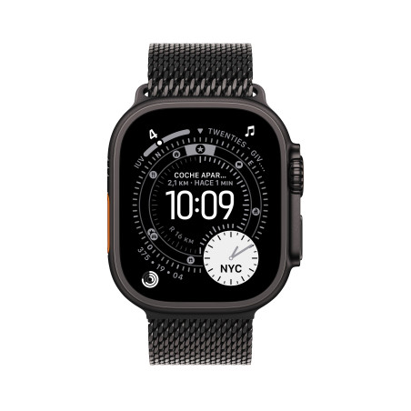Watch Ultra 3 Cell 49mm Titanio Negro Correa Milanese Negra M - Watch Ultra 3 - Apple