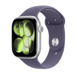 Watch 11 42 mm Plata Correa deportiva Niebla lila S/M - Watch Series 11 - Apple