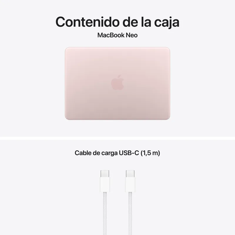 🤑Rebajas MacBook Neo A18 Pro 8GB 512GB Touch ID Rosa nube 